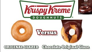 KRISPY KREME Original Glaze VERSUS Chocolate Original Glaze #worldchocolateday
