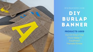 DIY Burlap Banner for Pool Party