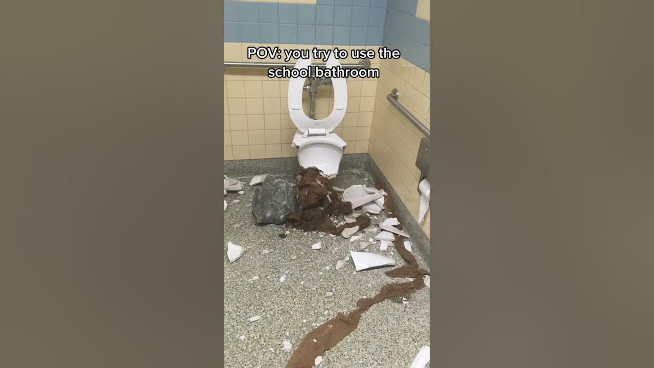 When you walk into the school bathroom 😂 #shorts