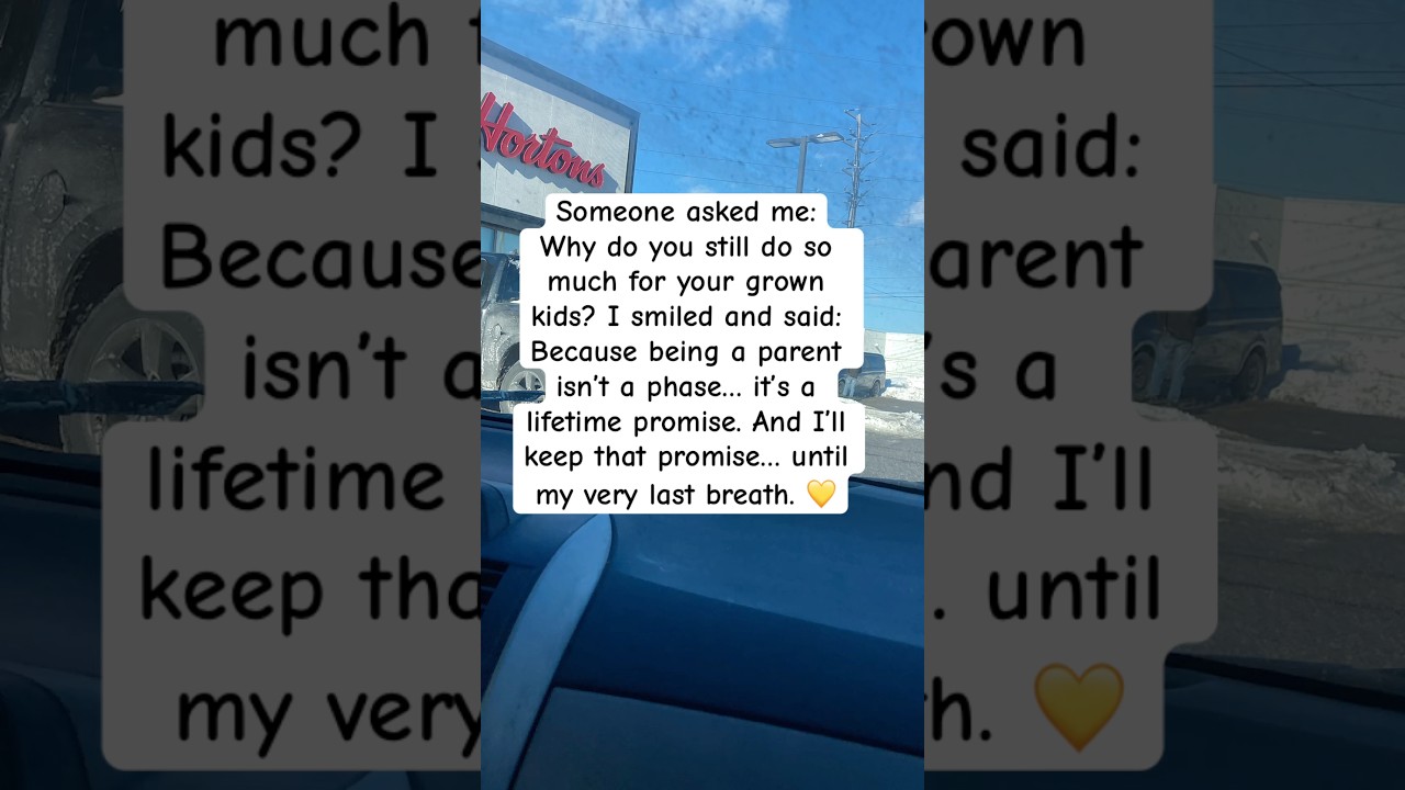 Почему я всегда буду так поступать ради своих взрослых детей ❤️