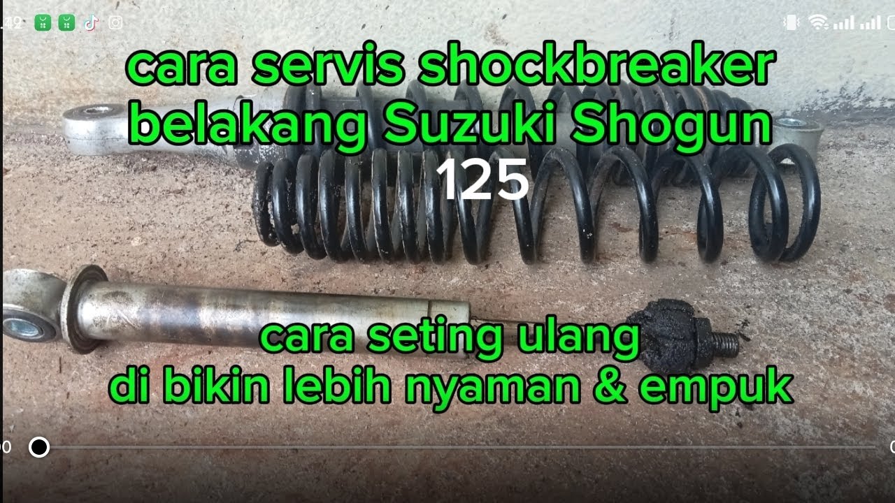 CARA MEMPERBAIKI/GANTI SEAL SHOCK BLAKANG SUZUKI SHOGUN 125