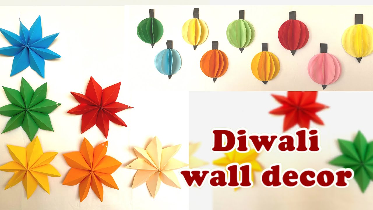 Paper Craft Diwali Wall Hanging decoration Ideas Easy, Simple and Quick wall decor DIY Decor