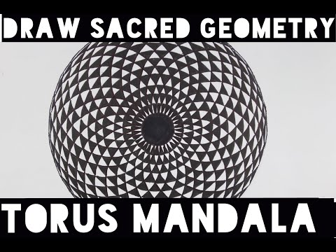 Making a Torus mandala/Sacred Geometry/Time lapse drawing