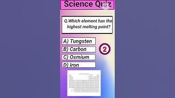 Which elements has the highest melting point? #shorts #science
