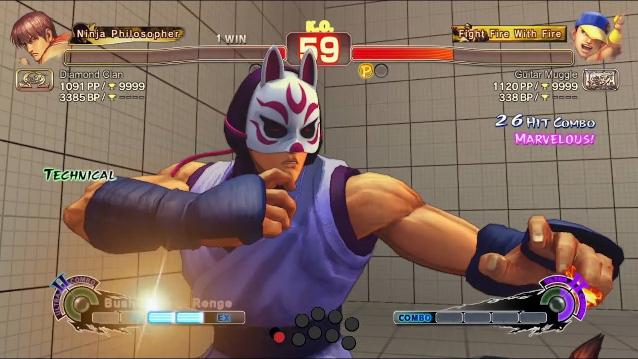26 Hit-combos vs a Guy with Full Revenge Gauge - YouTube