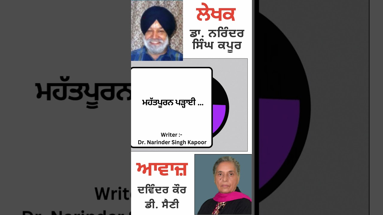 ⁣ਮਹੱਤਪੂਰਨ ਪੜ੍ਹਾਈ ... || By : ਡਾ. ਨਰਿੰਦਰ ਸਿੰਘ ਕਪੂਰ