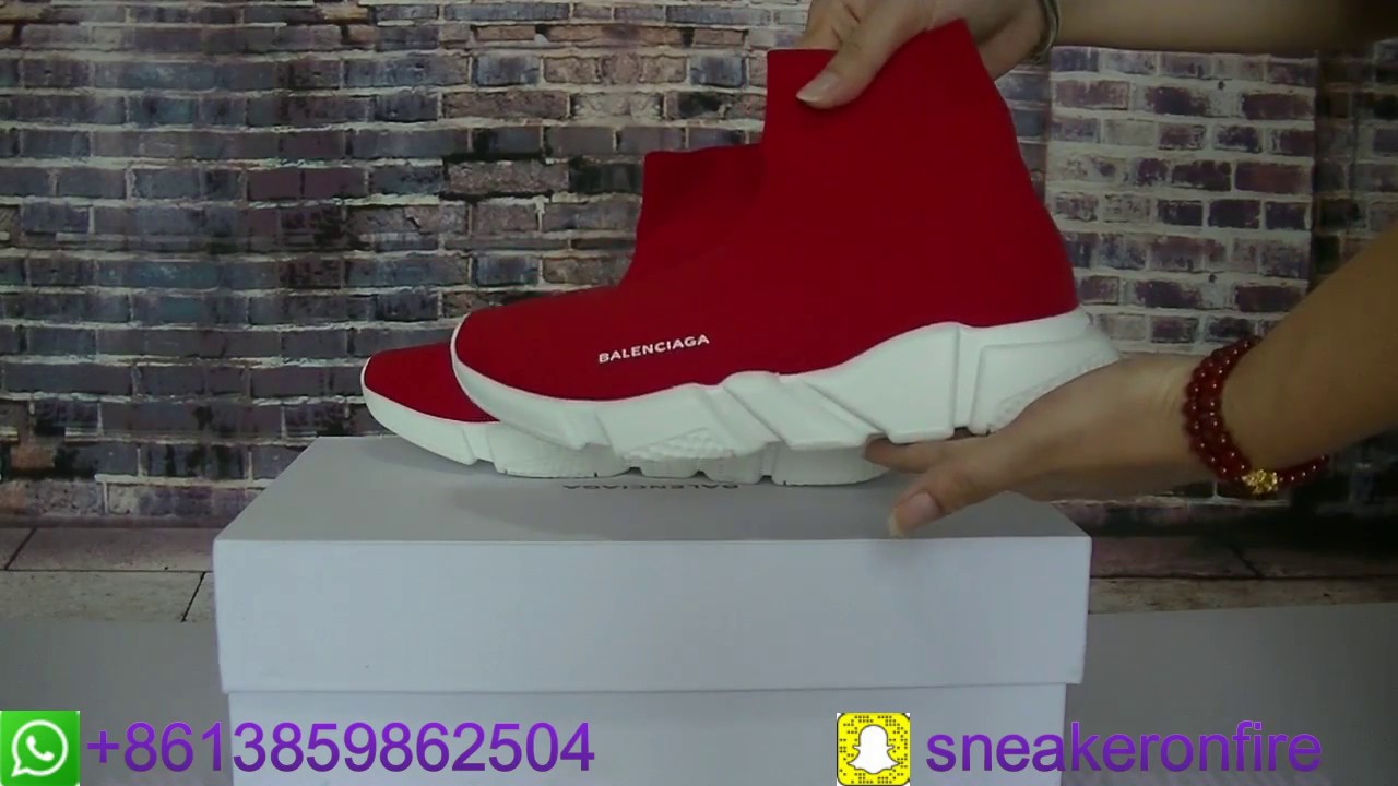 red colour sneakers