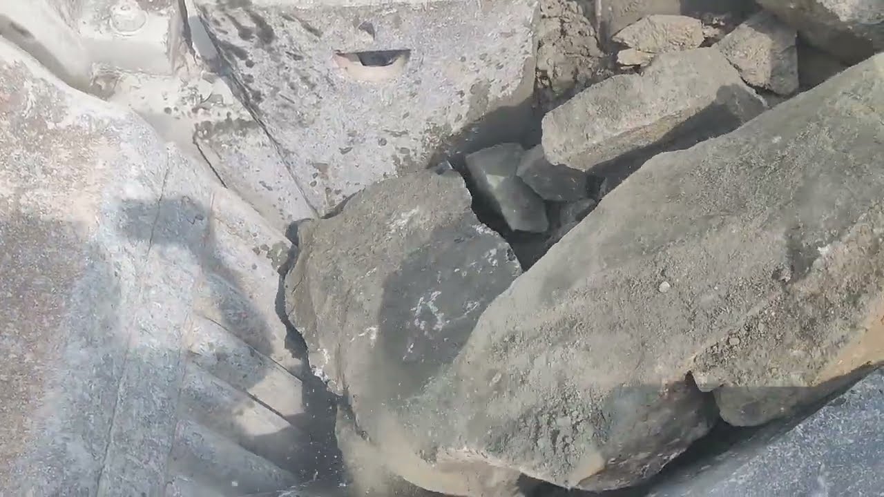 When a Giant Rock Stops the Crusher Machine #stonecrusher 
