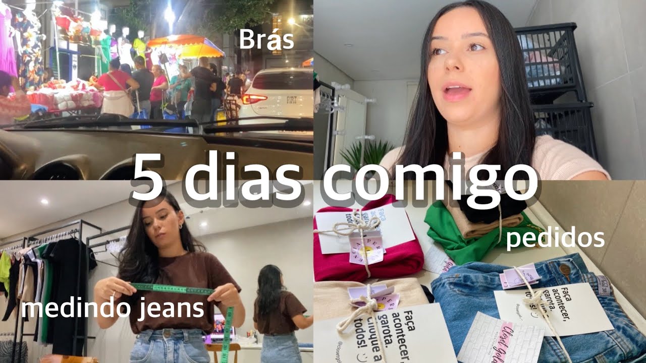 ROTINA de UMA DONA de LOJA ON-LINE (compras no BRÁS, tirando fotos, pedidos,medindo jeans…)
