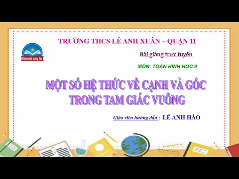 §4. một số hệ thức về cạnh và góc trong tam giác vuông