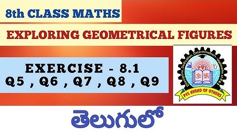 Exploring Geometrical Figures Exercise 8.1 in Telugu