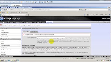 EDGESIGHT Installation and configuration