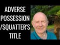 Adverse Possession and Squatter's Title to Property-Registration of Ownership