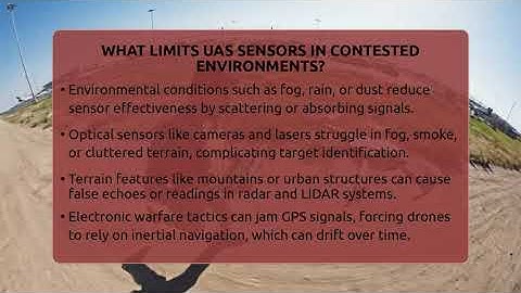What Limits UAS Sensors In Contested Environments? - Tactical Warfare Experts