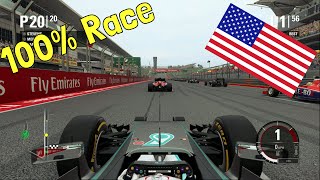 F1 2015 - 100% Race at Circuit of the Americas in Hamilton's Mercedes