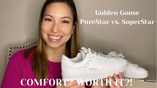 GOLDEN GOOSE SNEAKERS: PureStar vs. SuperStar- mini review and first impressions, comfort, mod shots