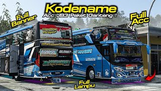 Acc Nya Lengkap Coy😱 Kodename Acc JB3 Full Banner Full Strobo❗BUSSID V4.2
