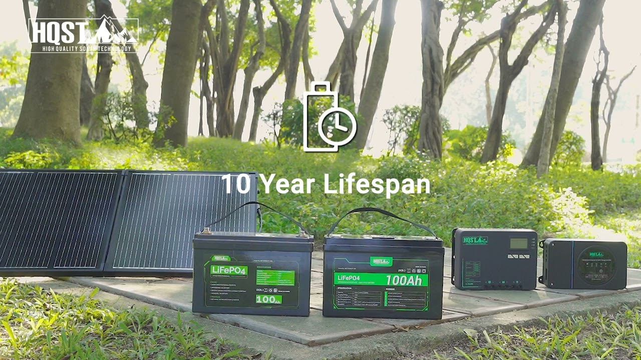 HQST | 12V 100Ah LiFePO4 Battery with LED Display