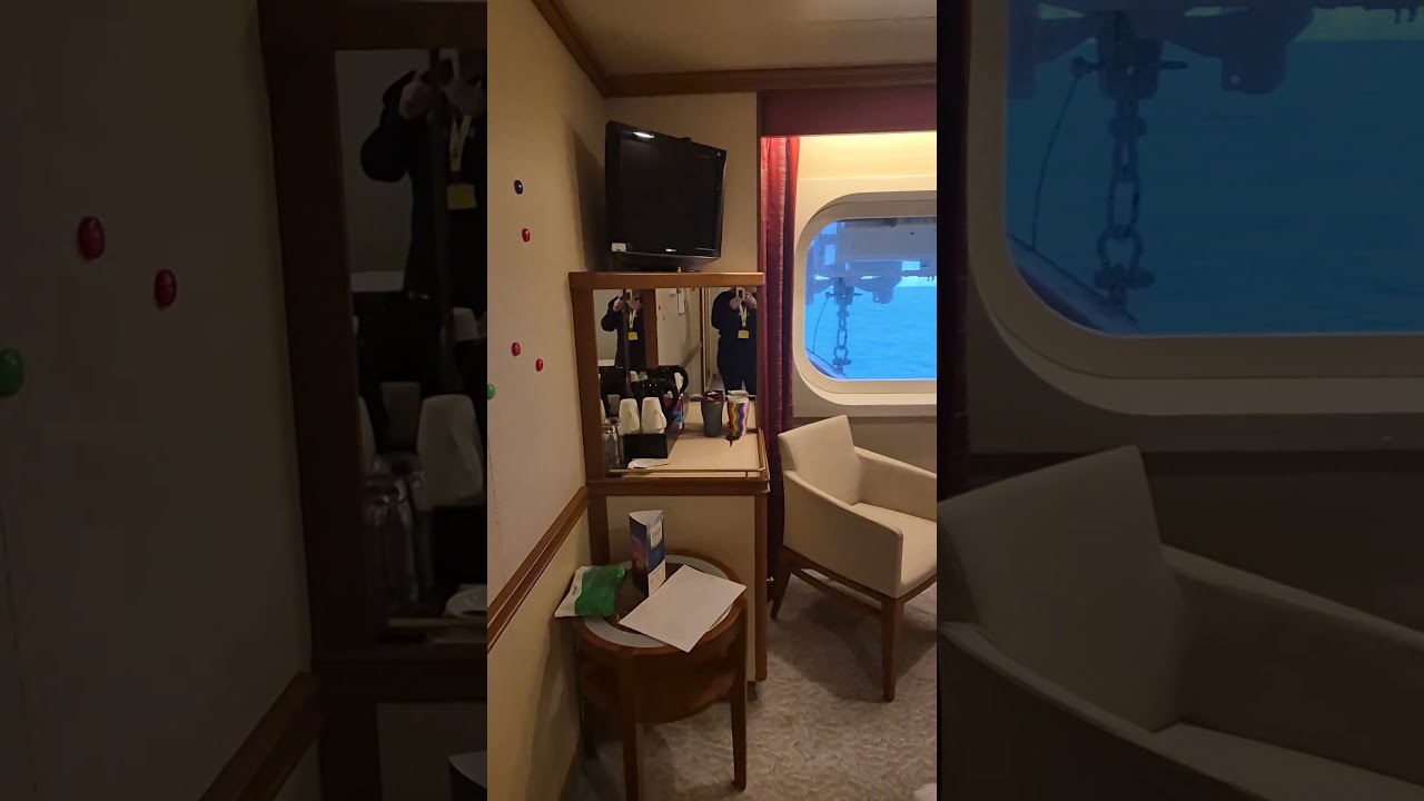 P&O Ventura E120 fully obstructed sea view cabin. Located forward, port side.