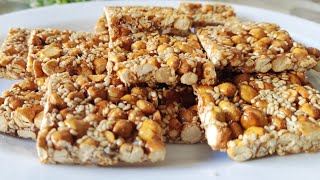 Gur Chana Bars | Healthy snack | wholesome Dessert|