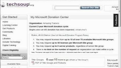 How to Use the Microsoft Donation Center