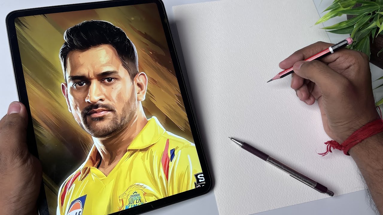 Ms dhoni painting | Painting, Watercolor paintings, Art painting