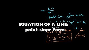 Equation of a Line (Part2 Point-Slope Form)