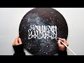 Easy Galaxy Painting Tutorial | Arabic Art Kalimah Shahada | Qalbcalligraphy