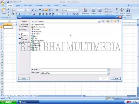 Microsoft Excel 2007-Office Button=5:Open Recent Files