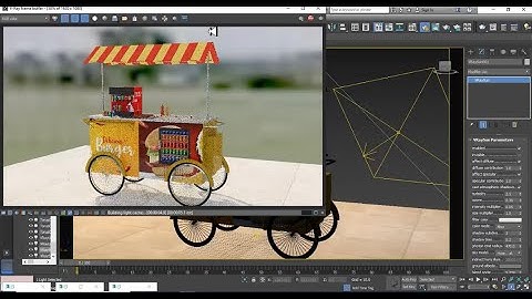 3DsMax Tutorials, Tutorial on 3D Modeling & Texturing a Food Cart Stall in 3dsmax (Part 7)