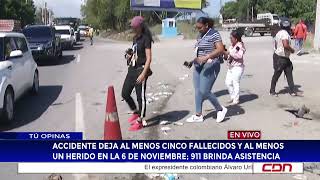 Accidente deja al menos cinco fallecidos en la 6 de Noviembre