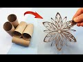 DIY Easy Snowflake from Toilet Paper Roll - Winter Decor Idea #2