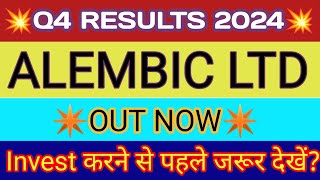 Alembic Ltd Q4 Results 2024 🔴 Alembic Ltd Results 🔴 Alembic Ltd Share Latest News