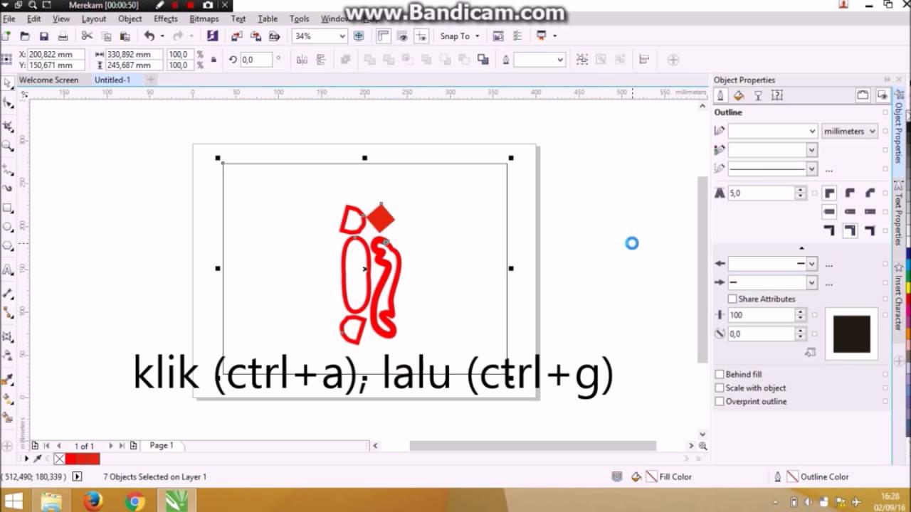 Cara Membuat Desain Batik Dengan Corel Draw X7 YouTube