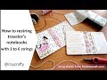 How to restring a traveler's notebook using 1 to 6 strings | with elastic from Beebeecraft