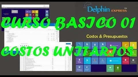 Curso Básico 01 Presupuesto y Análisis de Costos Unitarios en Delphin Express
