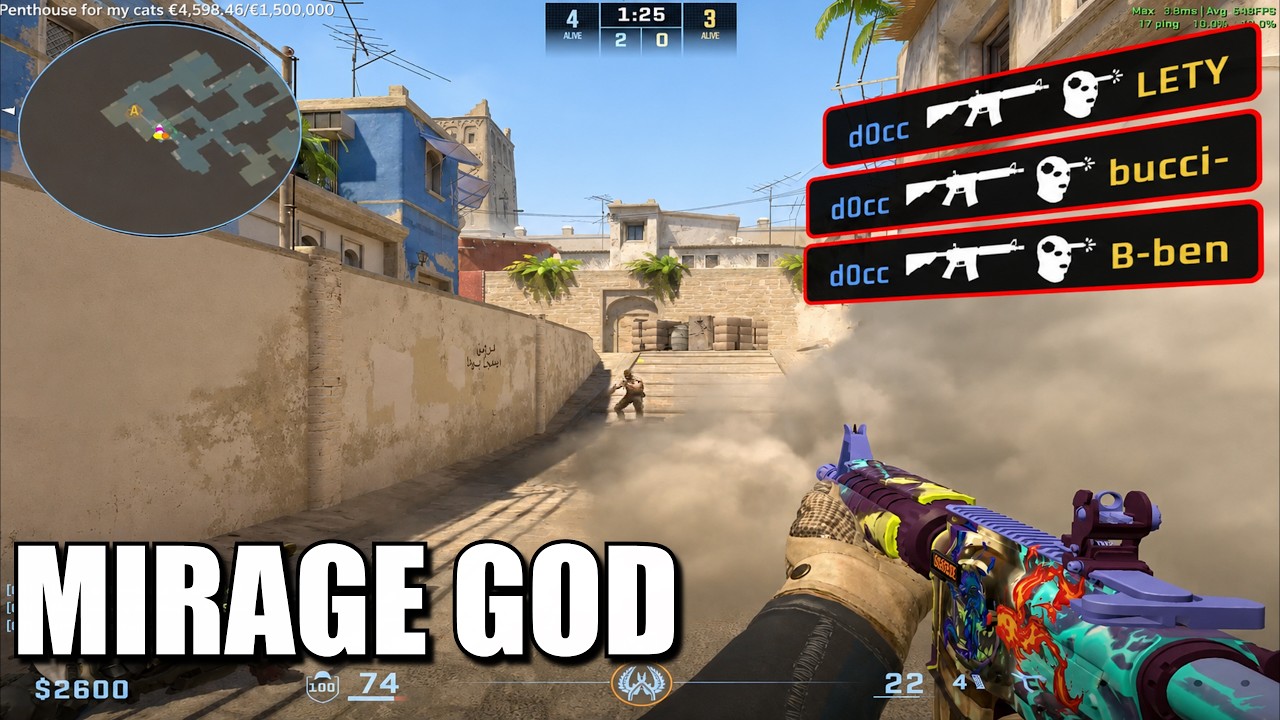 D0cC PROVES WHY HE'S THE MIRAGE GOD IN 3000 ELO FACEIT...