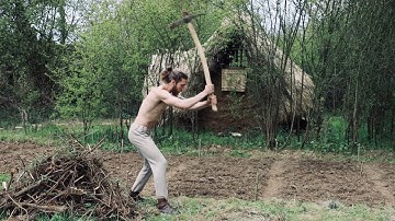 FOREST TO FIELD | Digging a Medieval Vegetable Garden and Planting by Hand | Anglo-Saxon Farming