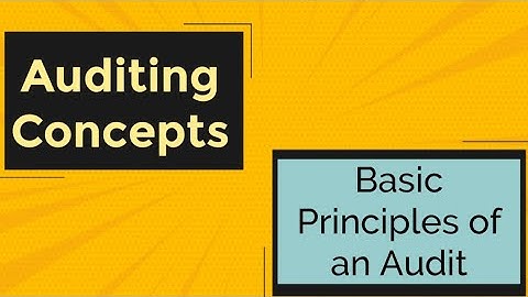 Basic Principles of an Audit | Auditing Concepts