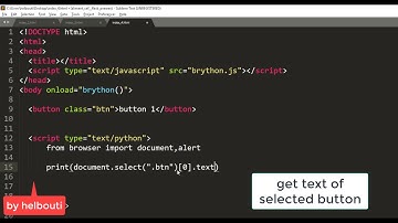 brython tutorial 04 - print to console and select dom with id