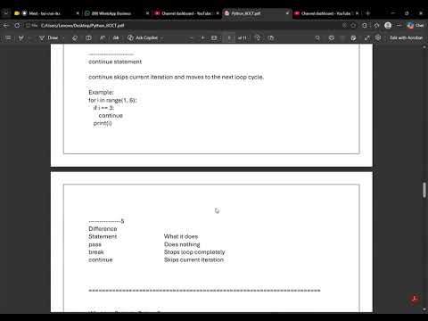 Python Tutorial in Hindi | Session 8: Jump Statements – break, continue & pass with Practical Task |