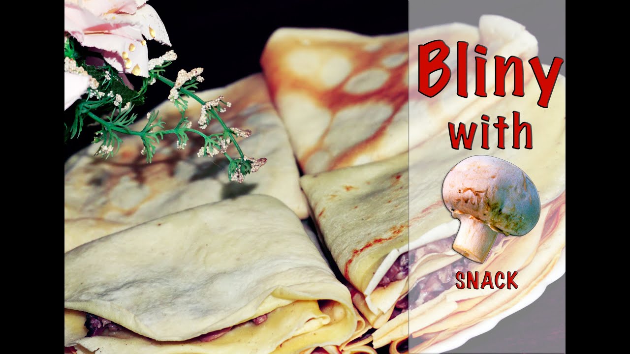 Bliny with mushrooms/ Snack/ Simple cooking with Julia Ride