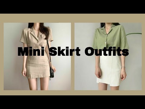 KOREAN OUTFIT IDEAS : MINI SKIRT OUTFITS IDEA || KOREAN STYLE || KOREAN FASHION #aesthetic #trend