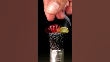 The Most Attractive Metal Brush Melting Of Haribo! #asmr #shorts #macro #macrozoomcreative #zoom