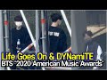 201031 방탄소년단(BTS), 새 앨범 타이틀곡 'Life Goes On'과 'DYNamiTE' 2곡 녹화 (2020 American Music Awards(AMA) 출근길)