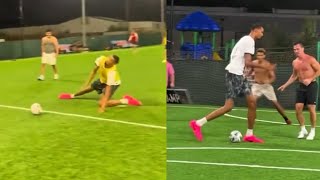 Victor Wembanyama nearly injured himself playing football in France 😳
