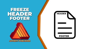 How to freeze header and footer in affinity publisher