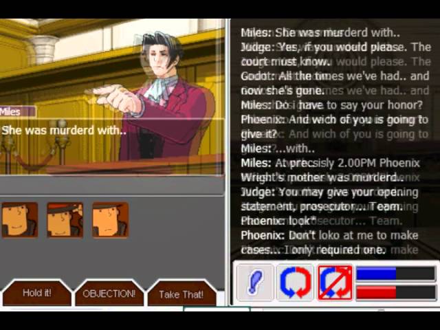 Phoenix Wright Online - public test (Trixie-prosecutor included