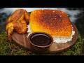 🌲 Golden Butter Fried Chicken with Pomegranate Glaze | Riverside Outdoor Cooking