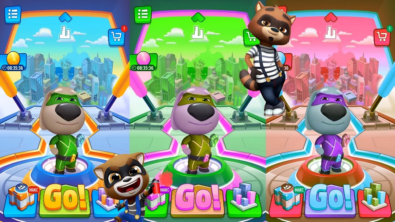 Talking Tom Hero Dash - 3 x - Ben - Gameplay, Android - Lilu